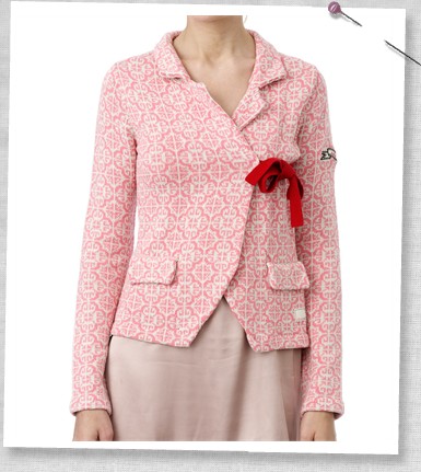 Molly Lovely Knit Jacket in color Blush